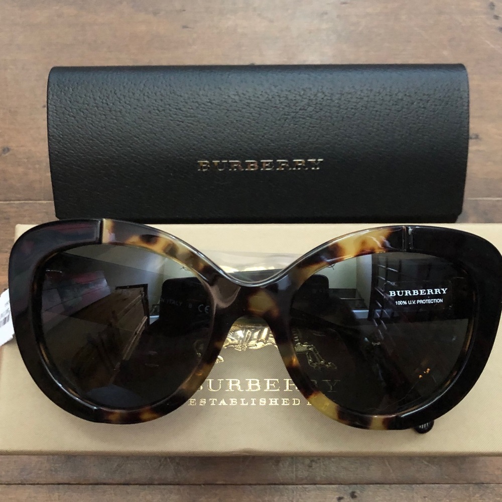 BURBERRY 54mm BUTTERFLY SUNGLASSES in HAVANA